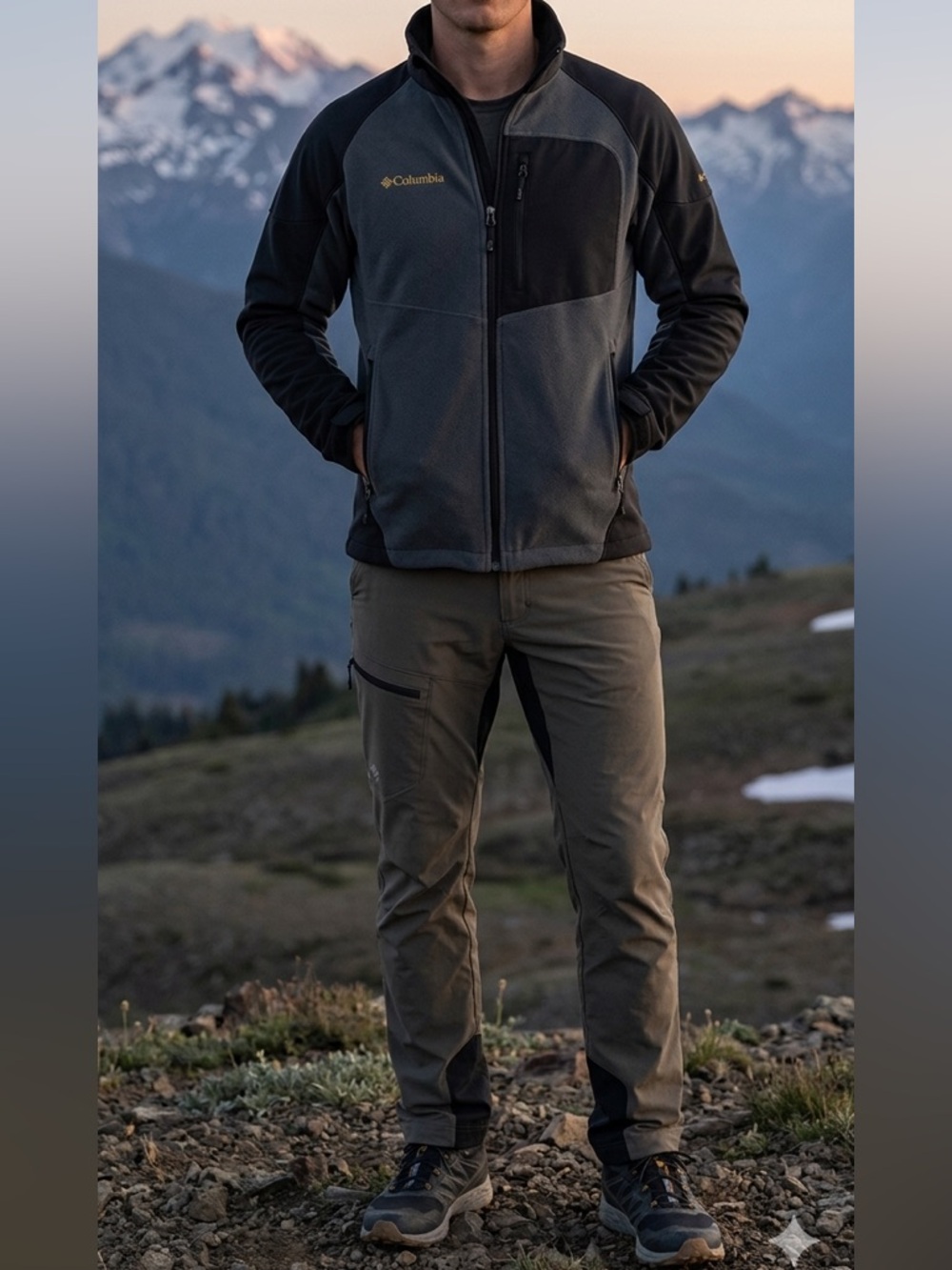 Columbia Men’s Phurtec II Hybrid Softshell Jacket - Gray/Black